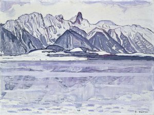 Stockhorn innevato, 1913-1914 da Ferdinand Hodler