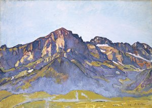 Le Dents Blanches a Champéry al Sole del Mattino, 1916 da Ferdinand Hodler