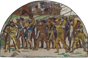 La ritirata da Marignano Variante, ca 1897 da Ferdinand Hodler