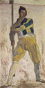 Guerriero con alabarda, c.1898 da Ferdinand Hodler