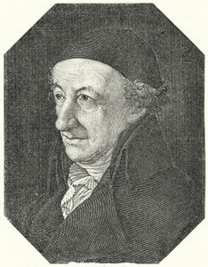 Ritratto del poeta tedesco Christoph Martin Wieland in vecchiaia (incisione) da Ferdinand Jagemann