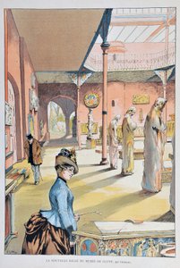 La nuova sala del museo del medioevo di Cluny a Parigi 1887, di Ferdinand Joseph GUELDRY (1858-1945). Incisione del 1887 in 