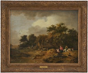 Paesaggio con capanna e pozzo a carrucola da Ferdinand Kobell