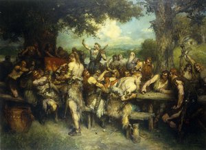 Una celebrazione vichinga, 1925 da Ferdinand Leeke