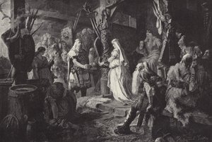 Frithjof nella sala del re Ring da Ferdinand Leeke