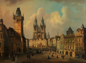 La Piazza della Città Vecchia a Praga da Ferdinand Lepie