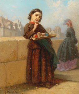 Ragazza con fiammiferi sulla riva della Senna da Ferdinand Marohn