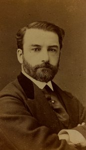 Ritratto di Léon Joseph Florentin Bonnat, pittore francese; carte de visite da Ferdinand Mulnier