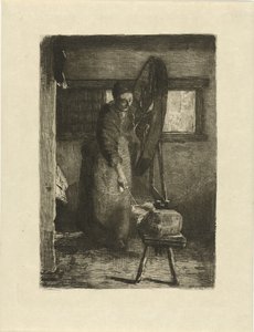 Filatrice al lavoro (Aan den arbeid) da Ferdinand Oldewelt