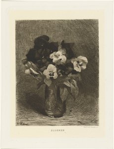 Violette in un vaso