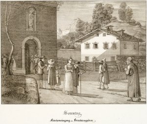 Domenica: Andare in Chiesa Vicino a Berchtesgaden da Ferdinand Olivier