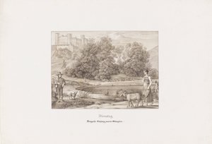 Martedì. La fortezza di montagna di Salisburgo vista da sud da Ferdinand Olivier