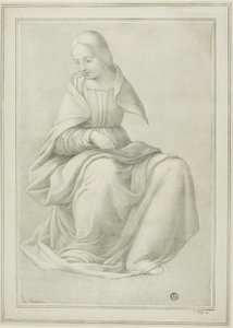Studio per figura di donna seduta da Ferdinand Piloty