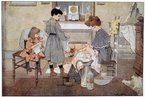 Il bagno del bambino, c.1930 da Ferdinand Raffin