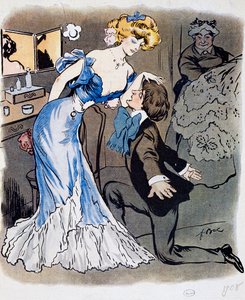 Les Demi-mondaines, poeta Innamorato, caricatura del 1908