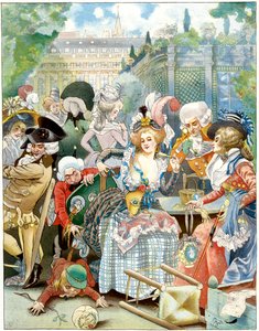 Il palazzo reale, sotto la convenzione, XVIII secolo, c1870-1950 da Ferdinand Sigismund Bac