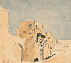Edificio marocchino da Ferdinand Victor Eugene Delacroix