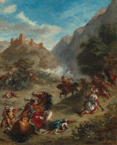 Arabi in scaramuccia nelle montagne da Ferdinand Victor Eugene Delacroix