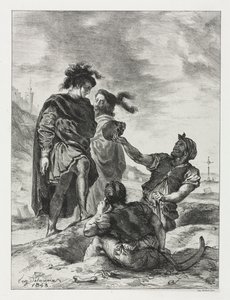 Amleto: Amleto e Orazio con i becchini, 1843 da Ferdinand Victor Eugene Delacroix