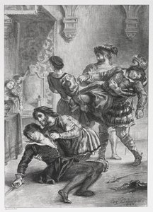 Amleto: La morte di Amleto, 1843 da Ferdinand Victor Eugene Delacroix
