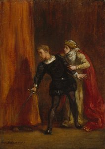 Amleto e sua madre da Ferdinand Victor Eugene Delacroix