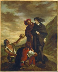 Amleto e Orazio sul sagrato della chiesa ... da Ferdinand Victor Eugene Delacroix