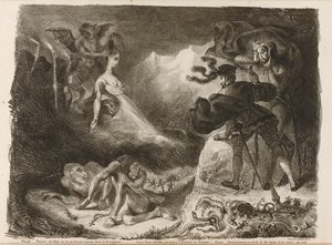 Illustrazione al Faust di Goethe, 1828 da Ferdinand Victor Eugene Delacroix