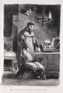 Illustrazioni per Faust: Faust nel suo camerino, 1828