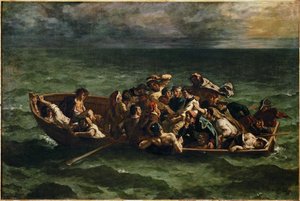 Il naufragio di Don Juan Don Juan naufraga ... da Ferdinand Victor Eugene Delacroix