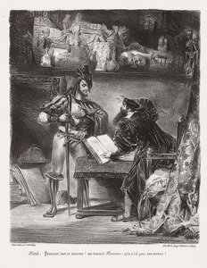 Mefistofele appare a Faust da Ferdinand Victor Eugene Delacroix