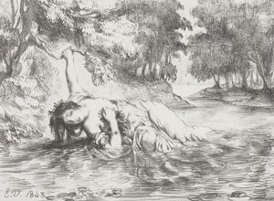 La morte di Ofelia da Ferdinand Victor Eugene Delacroix