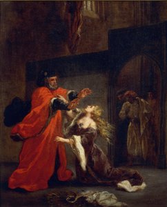 Otello, Atto I, Scena 3: Desdemona ai piedi di suo padre, 1852 da Ferdinand Victor Eugene Delacroix