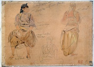 Studi di donne arabe da Ferdinand Victor Eugene Delacroix