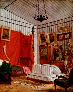 Studio per Interno con due ritratti (dipinto, c.1834) da Ferdinand Victor Eugene Delacroix
