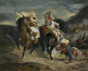 Il combattimento del Giaour e Hassan da Ferdinand Victor Eugene Delacroix