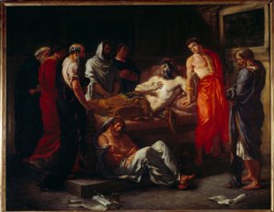 La morte di Marco Aurelio (121-180) da Ferdinand Victor Eugene Delacroix