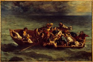 Il naufragio di Don Giovanni. Illustrazione del libro di George Gordon Byron detto Lord Byron, canto II. Dipinto di Eugene Delacroix da Ferdinand Victor Eugene Delacroix