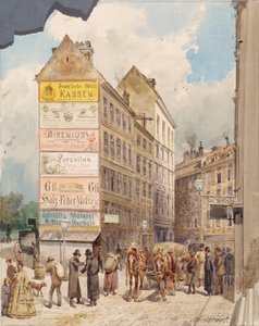 La via Kohlmessergasse e il Salzgries presso la Ruprechtsstiege da Ferdinand Weckbrodt