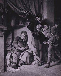 Scena da Enrico IV, Parte 1 di Shakespeare (Atto II, Scena 4) da Ferdinand the Elder Piloty