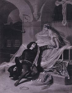 Scena da Romeo e Giulietta di Shakespeare (Atto V, Scena 3) da Ferdinand the Elder Piloty