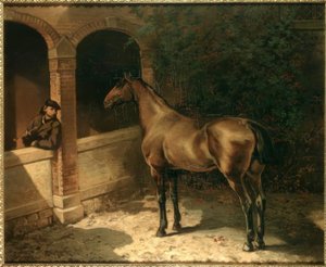 Cavallo e fumatore da Louis Ferdinand von Rayski
