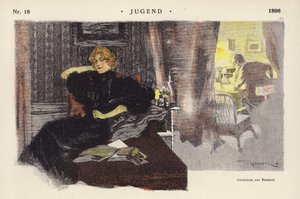 Donna a casa la sera da Ferdinand von Reznicek
