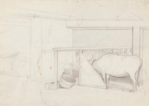 Un vitello in un albero a spacco da Ferdinand von Wright