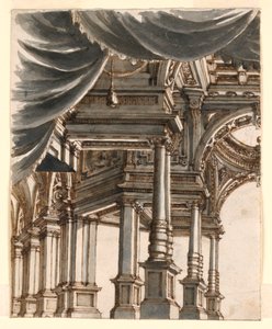 Scenografia: Atrio del Palazzo Sostenuto da Colonne e Pilastri