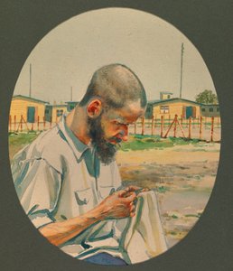 Il professor Schlosser stende il bucato a Gustrow da Fernand Barbier