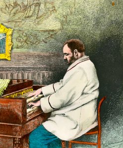 Ritratto di Emile Zola che suona l