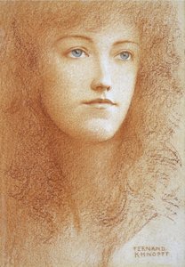 Ritratto di giovane donna inglese da Fernand Khnopff
