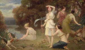 Diana e le sue ancelle di caccia da Fernand Le Quesne
