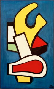 Composizione architettonica su sfondo blu da Fernand Leger