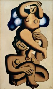 Compos con 2 pappagalli (studio) da Fernand Leger